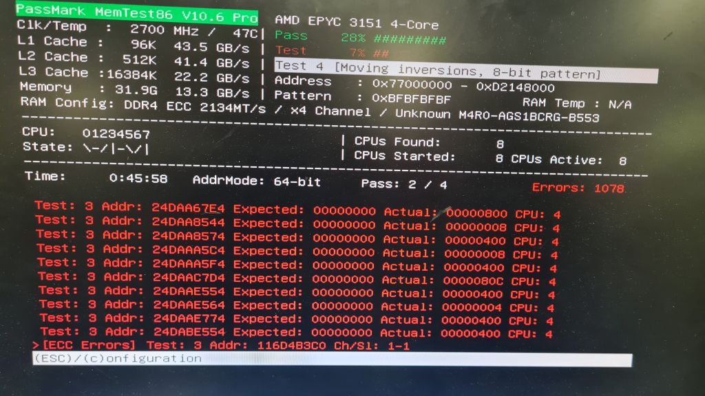 Speichertest mit memtest86+